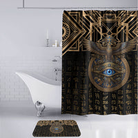 Egypt Eye of Horus Bathroom Set Hieroglyphics Patterns Retro Style