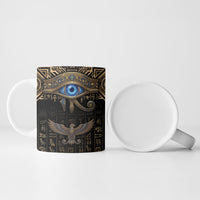 Egypt Eye of Horus Ceramic Mug Hieroglyphics Patterns Retro Style