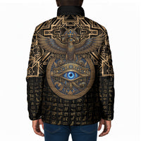 Egypt Eye of Horus Padded Jacket Hieroglyphics Patterns Retro Style