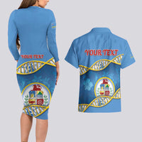 Personalized Aruba Is In My DNA Couples Matching Long Sleeve Bodycon Dress and Hawaiian Shirt - Wonder Print Shop