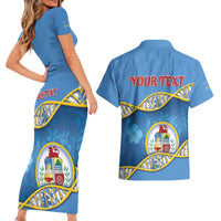 Personalized Aruba Is In My DNA Couples Matching Short Sleeve Bodycon Dress and Hawaiian Shirt - Wonder Print Shop