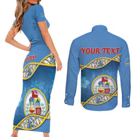 Personalized Aruba Is In My DNA Couples Matching Short Sleeve Bodycon Dress and Long Sleeve Button Shirt - Wonder Print Shop