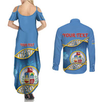 Personalized Aruba Is In My DNA Couples Matching Summer Maxi Dress and Long Sleeve Button Shirt - Wonder Print Shop