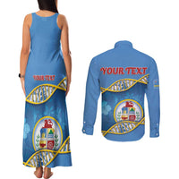 Personalized Aruba Is In My DNA Couples Matching Tank Maxi Dress and Long Sleeve Button Shirt - Wonder Print Shop