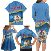 Personalized Aruba Is In My DNA Family Matching Long Sleeve Bodycon Dress and Hawaiian Shirt - Wonder Print Shop