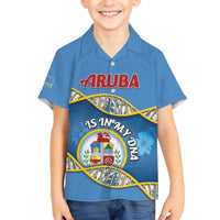 Personalized Aruba Is In My DNA Family Matching Off The Shoulder Long Sleeve Dress and Hawaiian Shirt - Wonder Print Shop