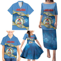 Personalized Aruba Is In My DNA Family Matching Puletasi and Hawaiian Shirt - Wonder Print Shop