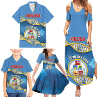 Personalized Aruba Is In My DNA Family Matching Summer Maxi Dress and Hawaiian Shirt - Wonder Print Shop