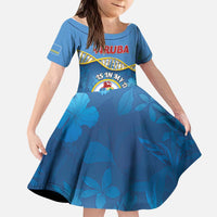 Personalized Aruba Is In My DNA Kid Short Sleeve Dress - Wonder Print Shop
