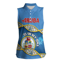 Personalized Aruba Is In My DNA Women Sleeveless Polo Shirt - Wonder Print Shop