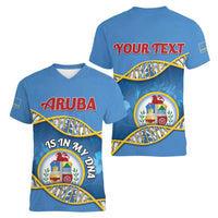 Personalized Aruba Is In My DNA Women V-Neck T-Shirt - Wonder Print Shop