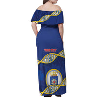 Personalized Bonaire Is In My DNA Family Matching Off Shoulder Maxi Dress and Hawaiian Shirt - Wonder Print Shop