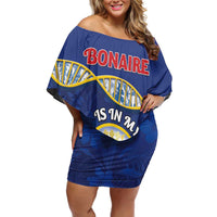 Personalized Bonaire Is In My DNA Family Matching Off Shoulder Short Dress and Hawaiian Shirt - Wonder Print Shop