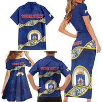 Personalized Bonaire Is In My DNA Family Matching Short Sleeve Bodycon Dress and Hawaiian Shirt - Wonder Print Shop