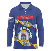Personalized Bonaire Is In My DNA Long Sleeve Polo Shirt - Wonder Print Shop