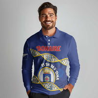 Personalized Bonaire Is In My DNA Long Sleeve Polo Shirt - Wonder Print Shop