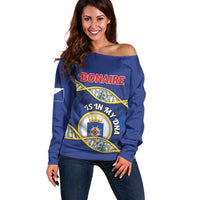 Personalized Bonaire Is In My DNA Off Shoulder Sweater - Wonder Print Shop