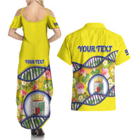Personalized Curacao Is In My DNA Couples Matching Summer Maxi Dress and Hawaiian Shirt - Wonder Print Shop