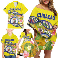 Personalized Curacao Is In My DNA Family Matching Off Shoulder Short Dress and Hawaiian Shirt - Wonder Print Shop
