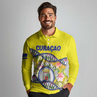 Personalized Curacao Is In My DNA Long Sleeve Polo Shirt - Wonder Print Shop
