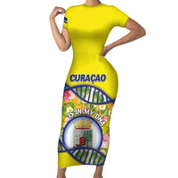 Personalized Curacao Is In My DNA Short Sleeve Bodycon Dress - Wonder Print Shop