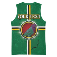 Personalized Dominica Basketball Jersey Sisserou Parrot With Hibiscus Patterns - Wonder Print Shop