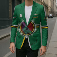 Personalized Dominica Blazer Sisserou Parrot With Hibiscus Patterns - Wonder Print Shop