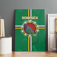 Dominica Canvas Wall Art Sisserou Parrot With Hibiscus Patterns - Wonder Print Shop