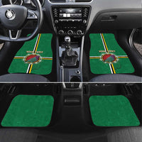 Dominica Car Mats Sisserou Parrot With Hibiscus Patterns - Wonder Print Shop