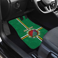 Dominica Car Mats Sisserou Parrot With Hibiscus Patterns - Wonder Print Shop