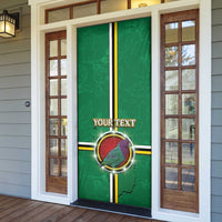 Personalized Dominica Door Cover Sisserou Parrot With Hibiscus Patterns - Wonder Print Shop