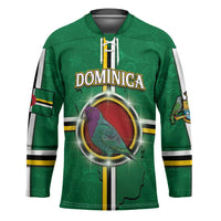 Personalized Dominica Hockey Jersey Sisserou Parrot With Hibiscus Patterns - Wonder Print Shop
