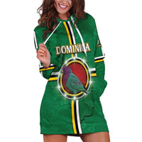 Personalized Dominica Hoodie Dress Sisserou Parrot With Hibiscus Patterns - Wonder Print Shop