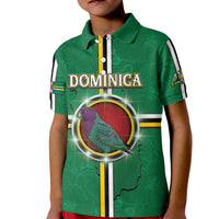 Personalized Dominica Kid Polo Shirt Sisserou Parrot With Hibiscus Patterns - Wonder Print Shop
