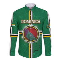 Personalized Dominica Long Sleeve Button Shirt Sisserou Parrot With Hibiscus Patterns - Wonder Print Shop