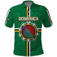 Personalized Dominica Polo Shirt Sisserou Parrot With Hibiscus Patterns - Wonder Print Shop