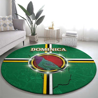 Dominica Round Carpet Sisserou Parrot With Hibiscus Patterns - Wonder Print Shop