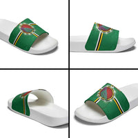 Dominica Slide Sandals Sisserou Parrot With Hibiscus Patterns - Wonder Print Shop