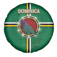 Dominica Spare Tire Cover Sisserou Parrot With Hibiscus Patterns - Wonder Print Shop