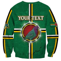 Personalized Dominica Sweatshirt Sisserou Parrot With Hibiscus Patterns - Wonder Print Shop