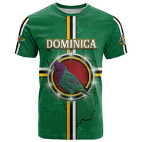 Personalized Dominica T Shirt Sisserou Parrot With Hibiscus Patterns - Wonder Print Shop