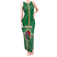 Personalized Dominica Tank Maxi Dress Sisserou Parrot With Hibiscus Patterns - Wonder Print Shop