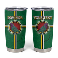 Personalized Dominica Tumbler Cup Sisserou Parrot With Hibiscus Patterns - Wonder Print Shop