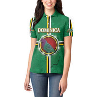Personalized Dominica Women Polo Shirt Sisserou Parrot With Hibiscus Patterns - Wonder Print Shop