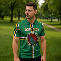 Personalized Dominica Zipper Polo Shirt Sisserou Parrot With Hibiscus Patterns - Wonder Print Shop
