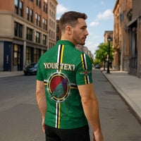 Personalized Dominica Zipper Polo Shirt Sisserou Parrot With Hibiscus Patterns - Wonder Print Shop