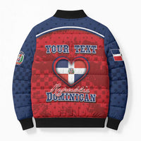 Personalized Dominican Republic Bomber Puffer Jacket Dimelo Ke Lo Ke - Wonder Print Shop