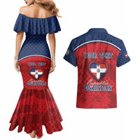 Personalized Dominican Republic Couples Matching Mermaid Dress and Hawaiian Shirt Dimelo Ke Lo Ke - Wonder Print Shop