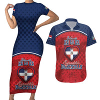 Personalized Dominican Republic Couples Matching Short Sleeve Bodycon Dress and Hawaiian Shirt Dimelo Ke Lo Ke - Wonder Print Shop