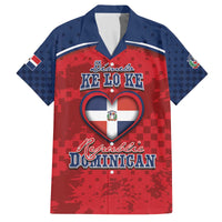 Personalized Dominican Republic Family Matching Off The Shoulder Long Sleeve Dress and Hawaiian Shirt Dimelo Ke Lo Ke - Wonder Print Shop